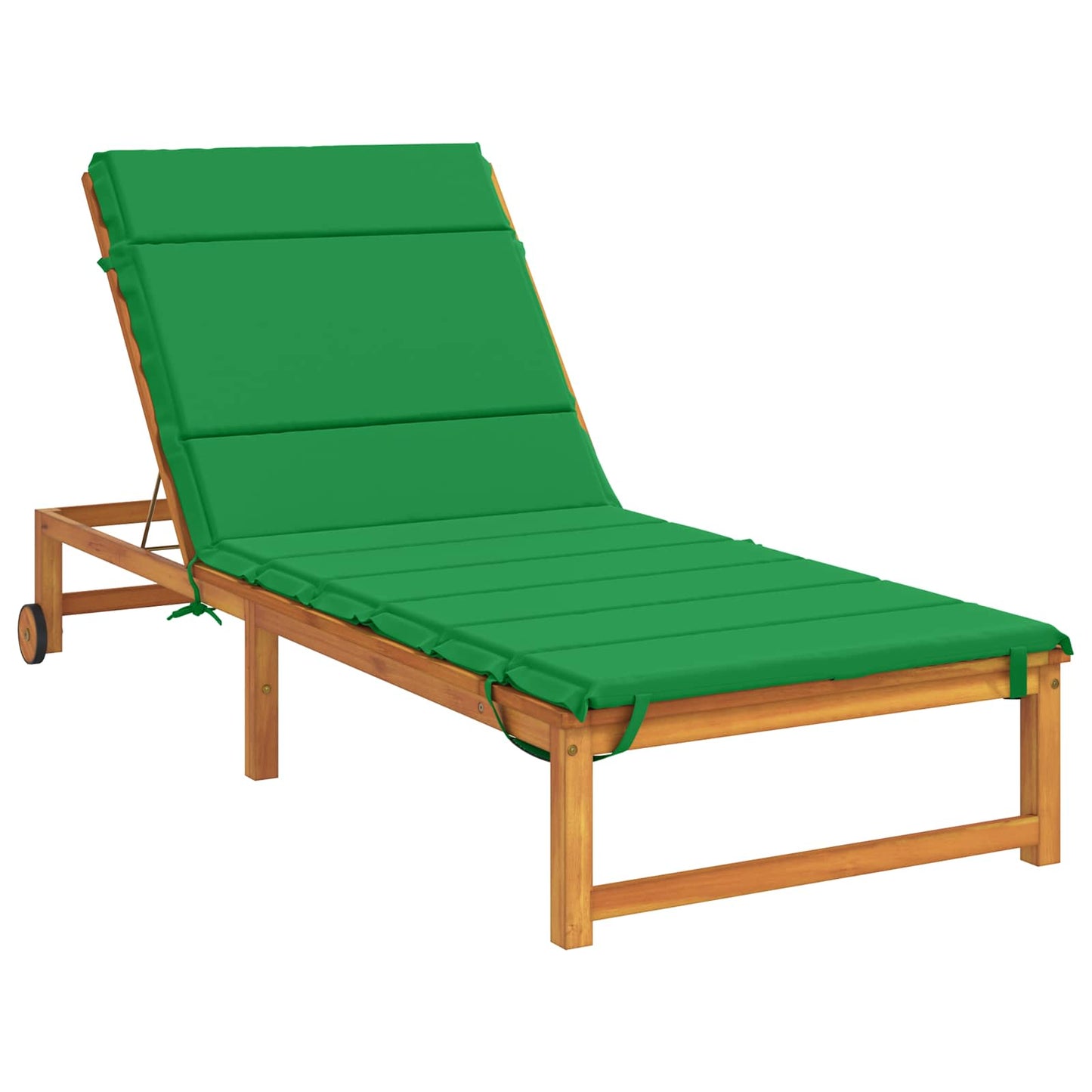 vidaXL Sunlounger Cushion GEMERT 100% Polyester Green 200 x 80 x 3 cm