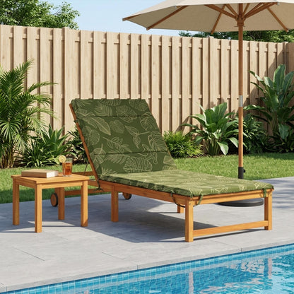 vidaXL Sunlounger Cushion GEMERT 100% Polyester Leaf Design