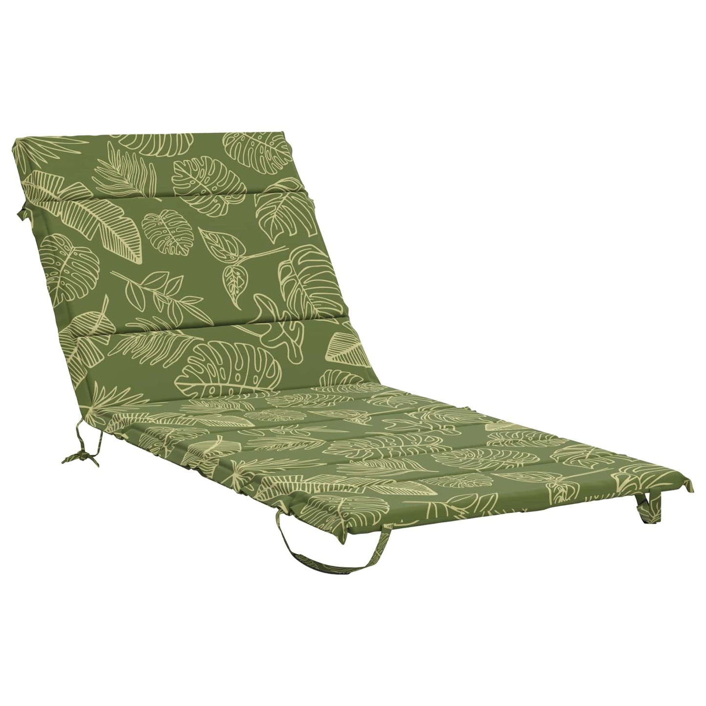 vidaXL Sunlounger Cushion GEMERT 100% Polyester Leaf Design