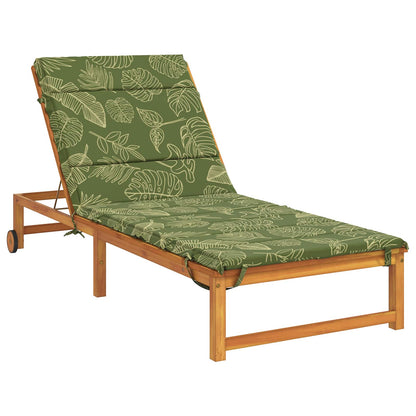 vidaXL Sunlounger Cushion GEMERT 100% Polyester Leaf Design