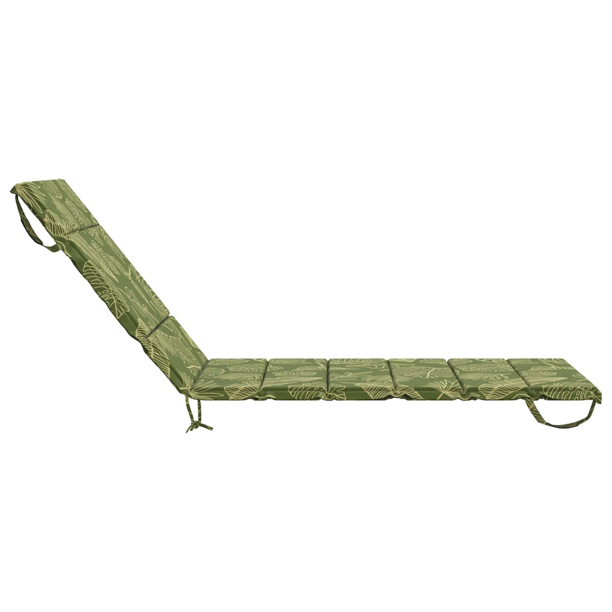 vidaXL Sunlounger Cushion GEMERT 100% Polyester Leaf Design