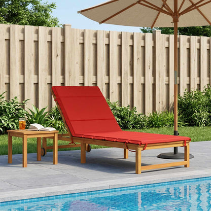 vidaXL Sunlounger Cushion GEMERT 100% Polyester Red 200 x 80 x 3 cm
