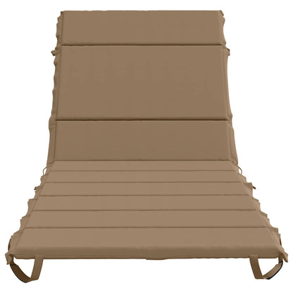 vidaXL Sunlounger Cushion GEMERT 100% Polyester Taupe 200 x 80 x 3 cm