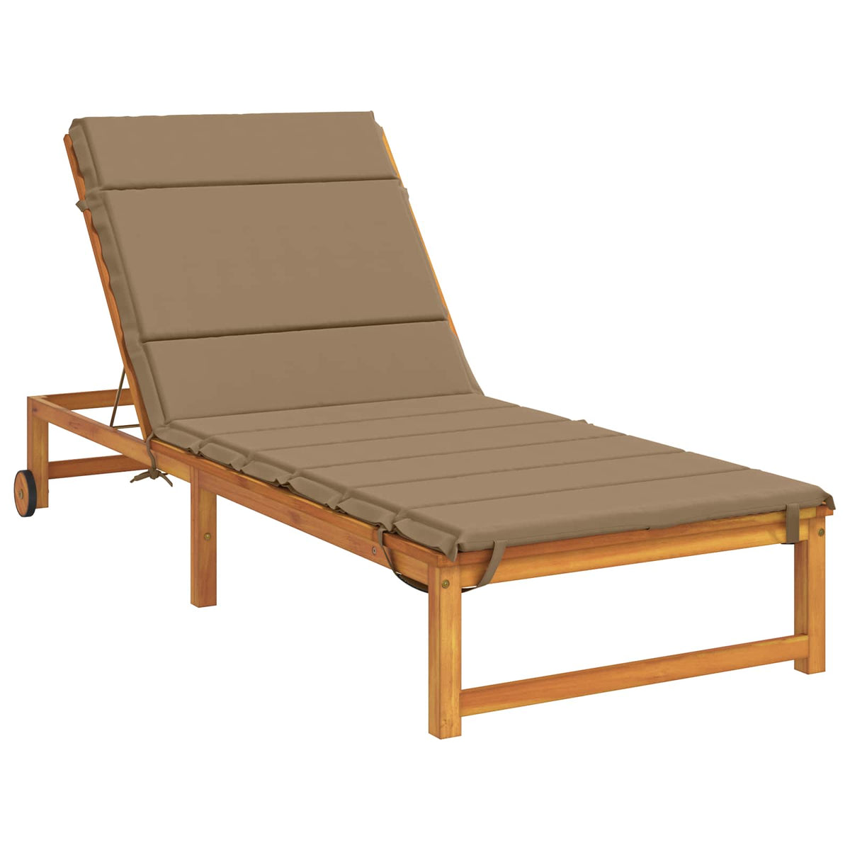 vidaXL Sunlounger Cushion GEMERT 100% Polyester Taupe 200 x 80 x 3 cm