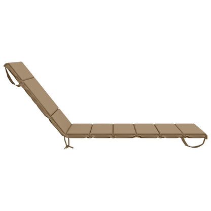 vidaXL Sunlounger Cushion GEMERT 100% Polyester Taupe 200 x 80 x 3 cm