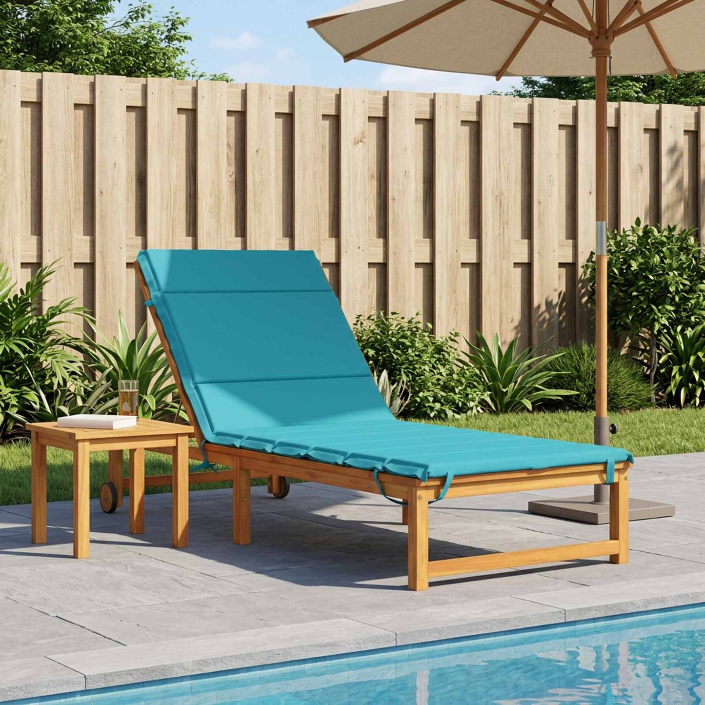 vidaXL Sunlounger Cushion GEMERT 100% Polyester Turquoise