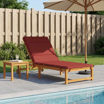 vidaXL Sunlounger Cushion GEMERT 100% Polyester Wine Red