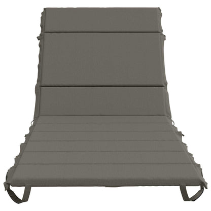 vidaXL Sunlounger Cushion GEMERT 100% Polyester Grey 200 x 90 x 3 cm