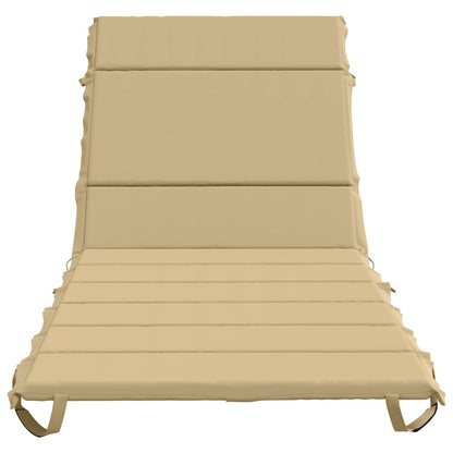 vidaXL Sunlounger Cushion GEMERT 100% Polyester Beige 200 x 90 x 3 cm