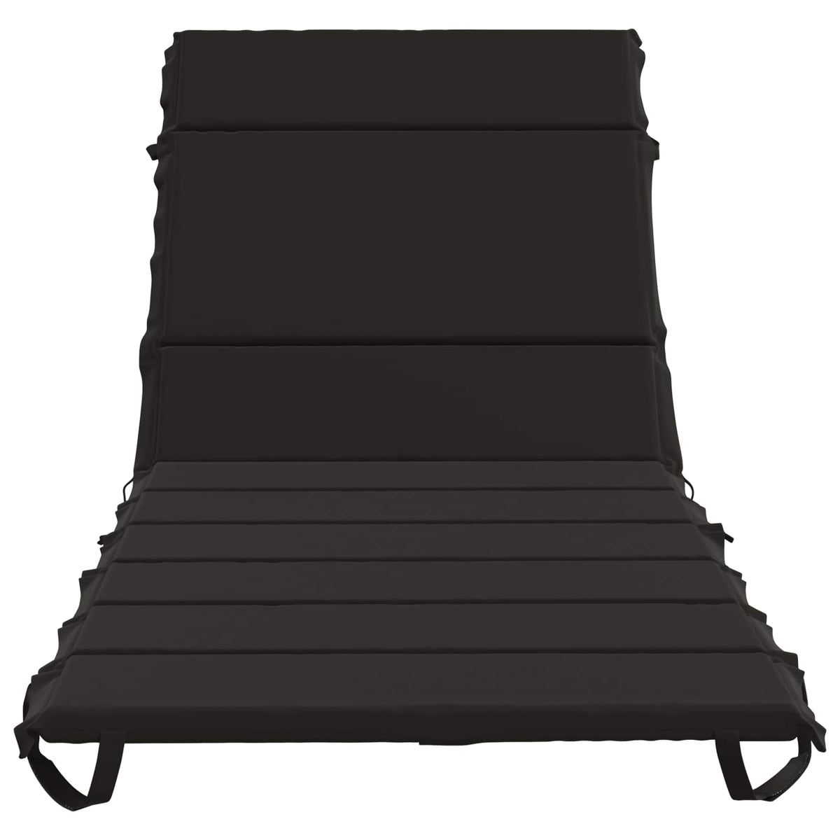vidaXL Sunlounger Cushion GEMERT 100% Polyester Black 200 x 90 x 3 cm