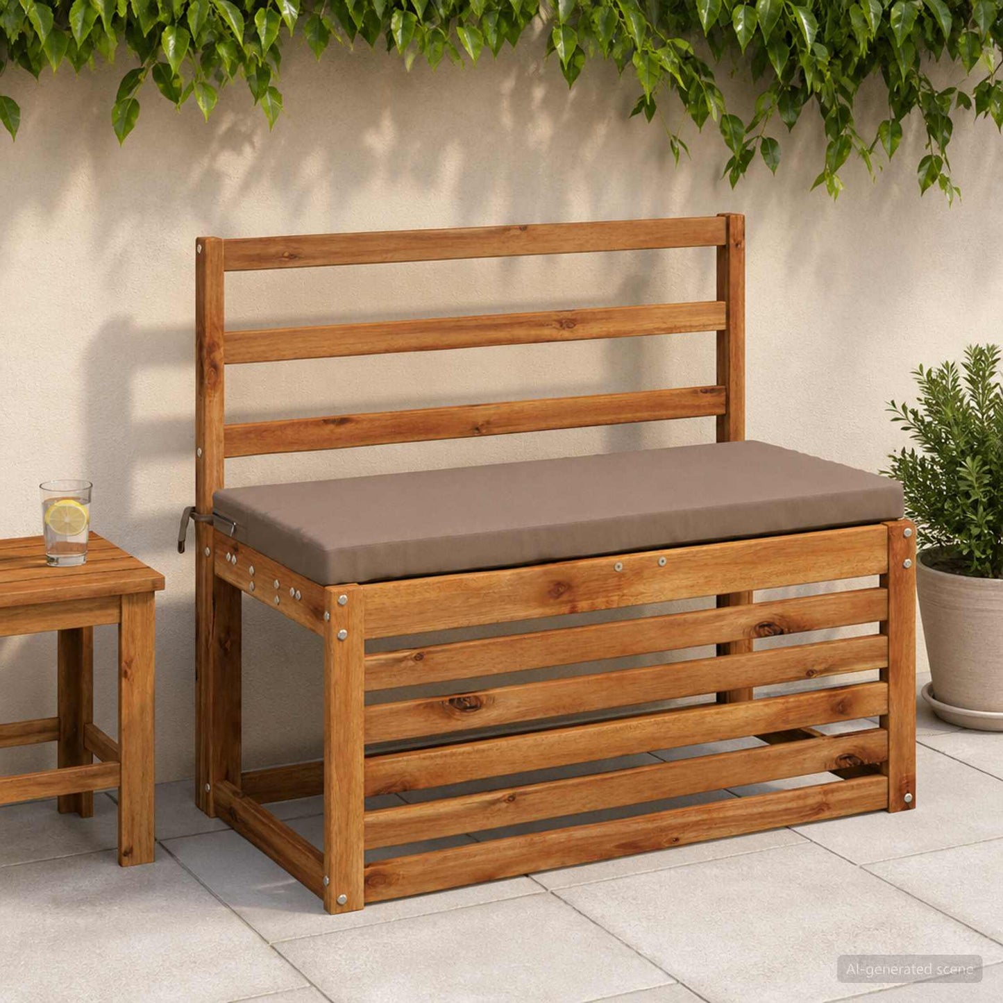 vidaXL 2-Piece Bench Cushions SOEST 2 pcs 100% Polyester Taupe