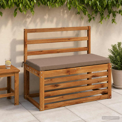 vidaXL 2-Piece Bench Cushions SOEST 2 pcs 100% Polyester Taupe