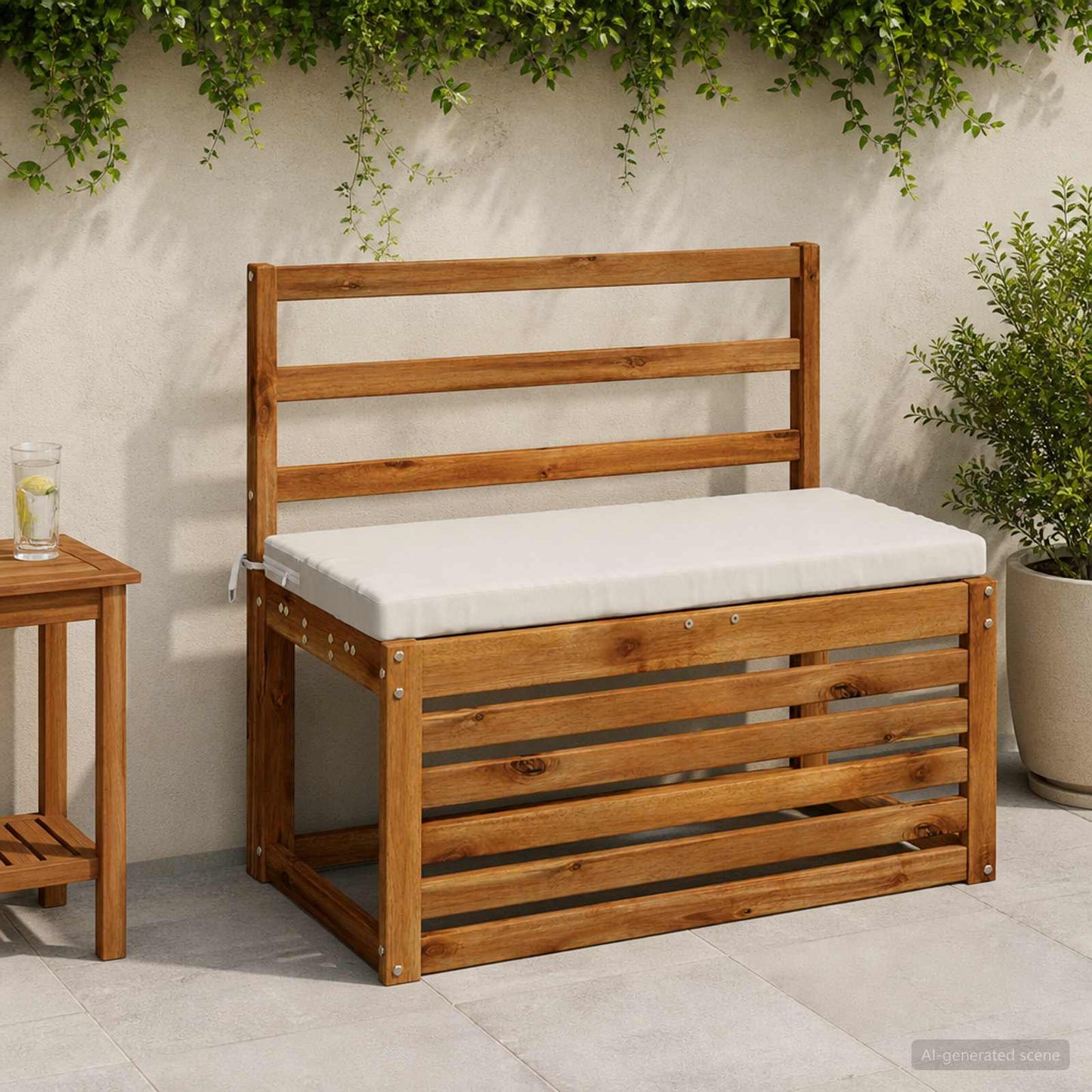 vidaXL 2-Piece Bench Cushions SOEST 2 pcs 100% Polyester White