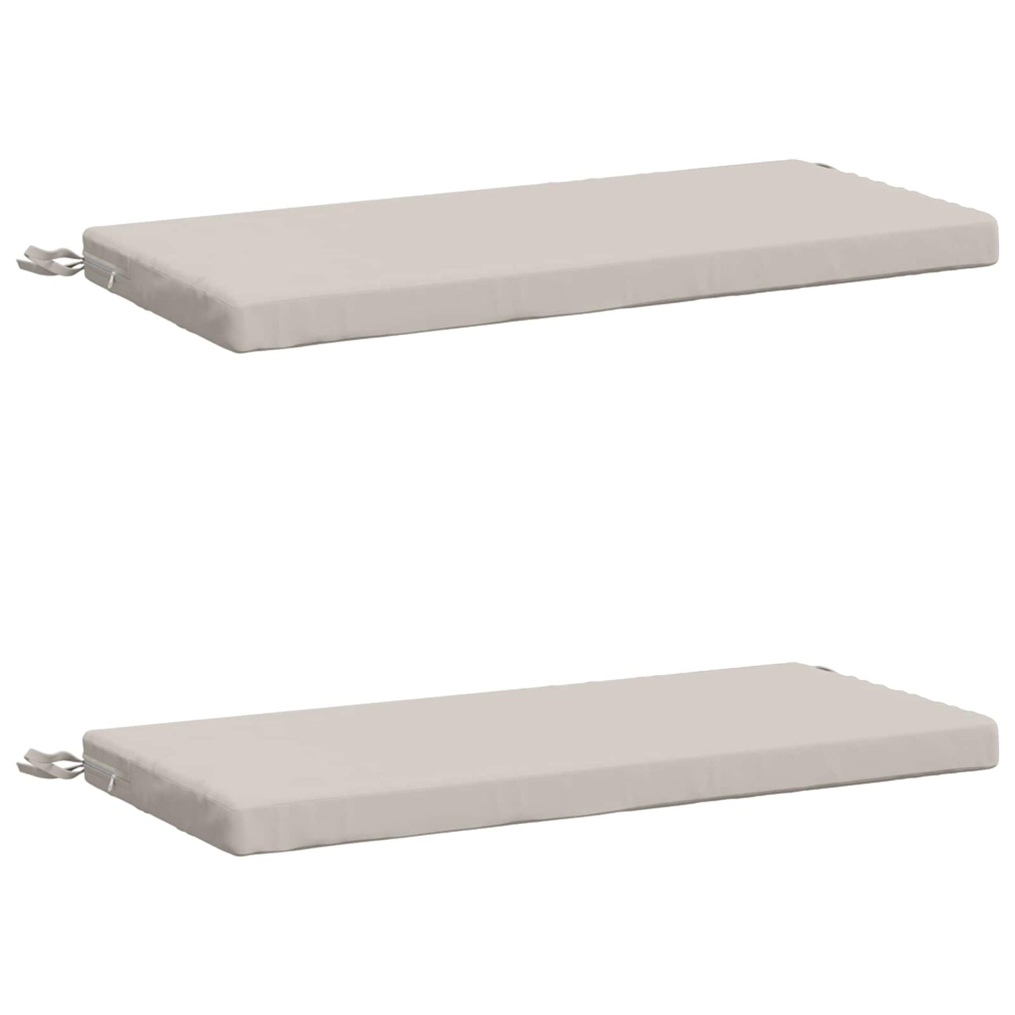 vidaXL 2-Piece Bench Cushions SOEST 2 pcs 100% Polyester White