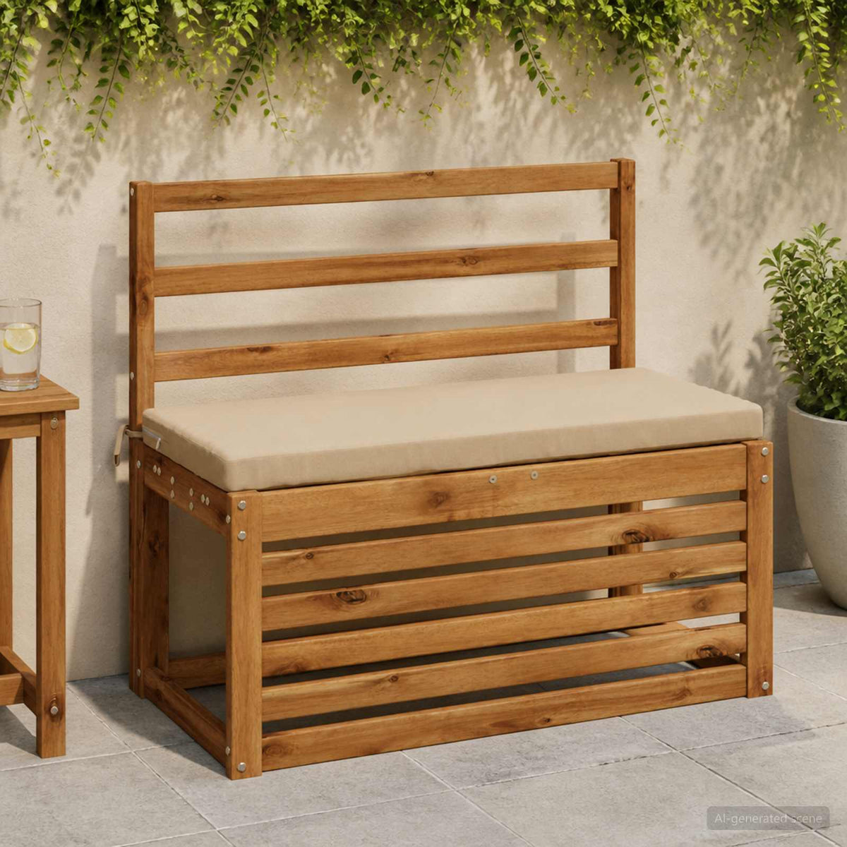 vidaXL Bench Cushion SOEST 100% Polyester Sand 80 x 40 x 5 cm