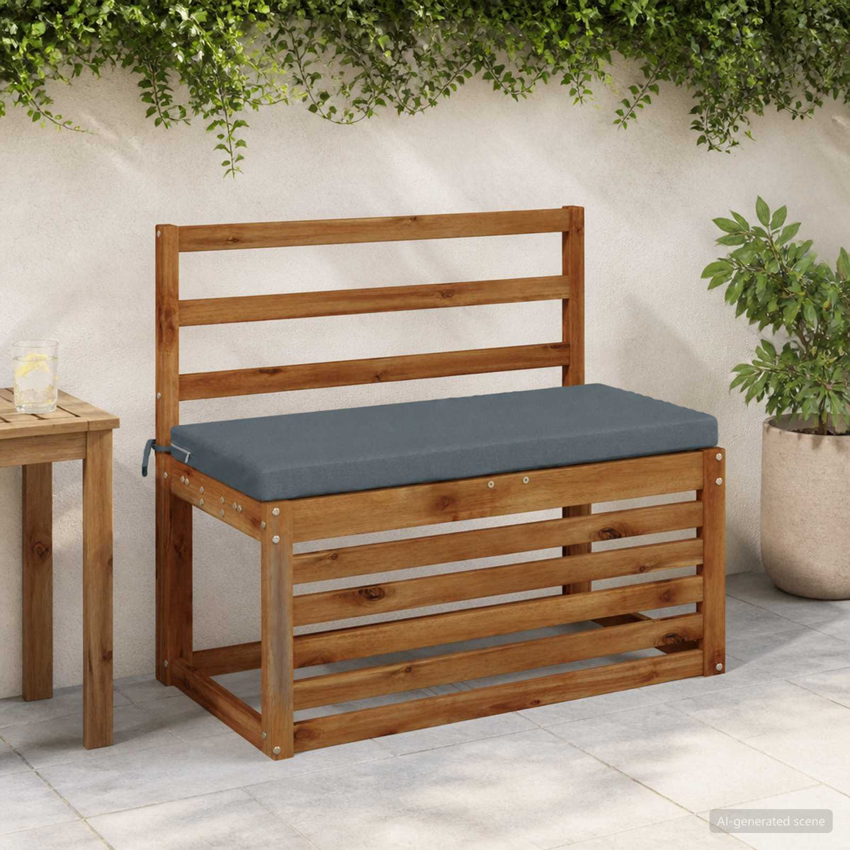 vidaXL Bench Cushion SOEST 100% Polyester Blue 60 x 40 x 5 cm