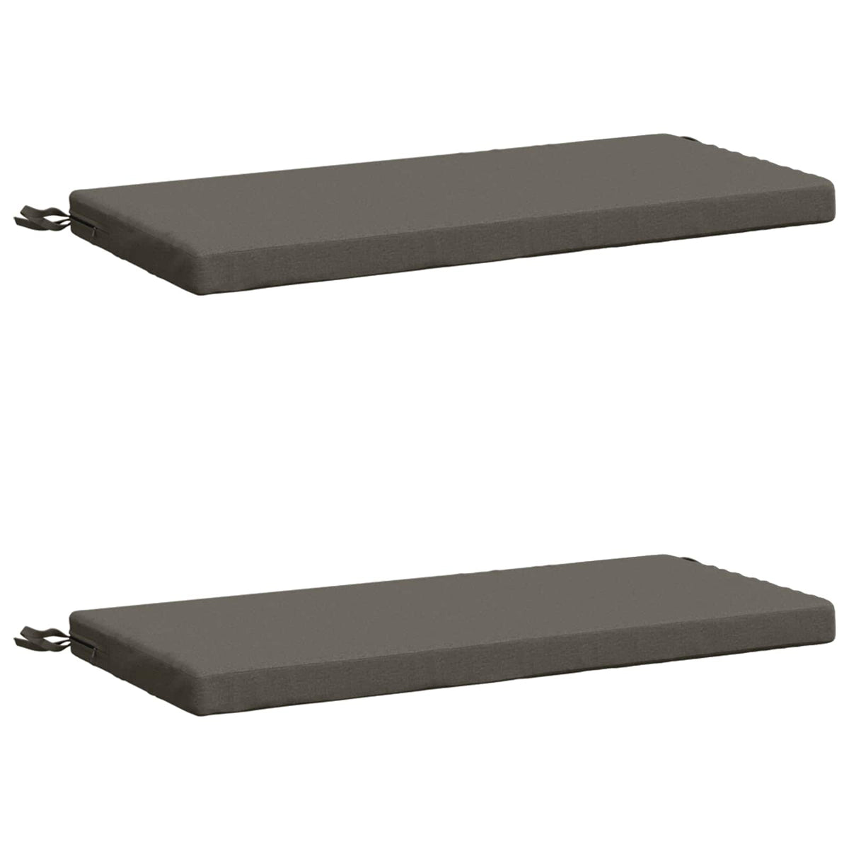 vidaXL 2-Piece Bench Cushions SOEST 2 pcs 100% Polyester Grey