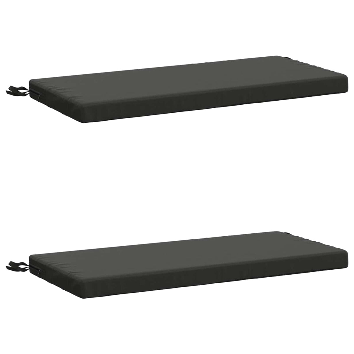 vidaXL 2-Piece Bench Cushions SOEST 2 pcs 100% Polyester Anthracite