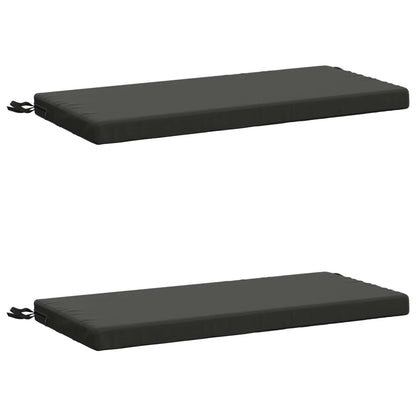vidaXL 2-Piece Bench Cushions SOEST 2 pcs 100% Polyester Anthracite
