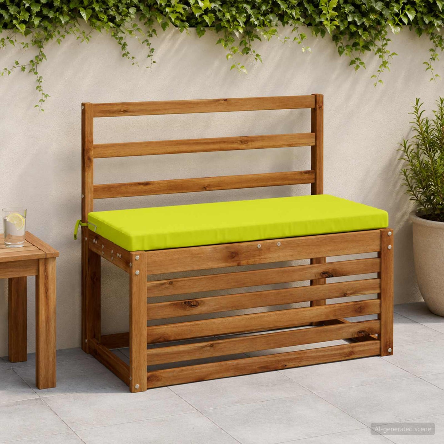 vidaXL 2-Piece Bench Cushions SOEST 2 pcs 100% Polyester Bright Green