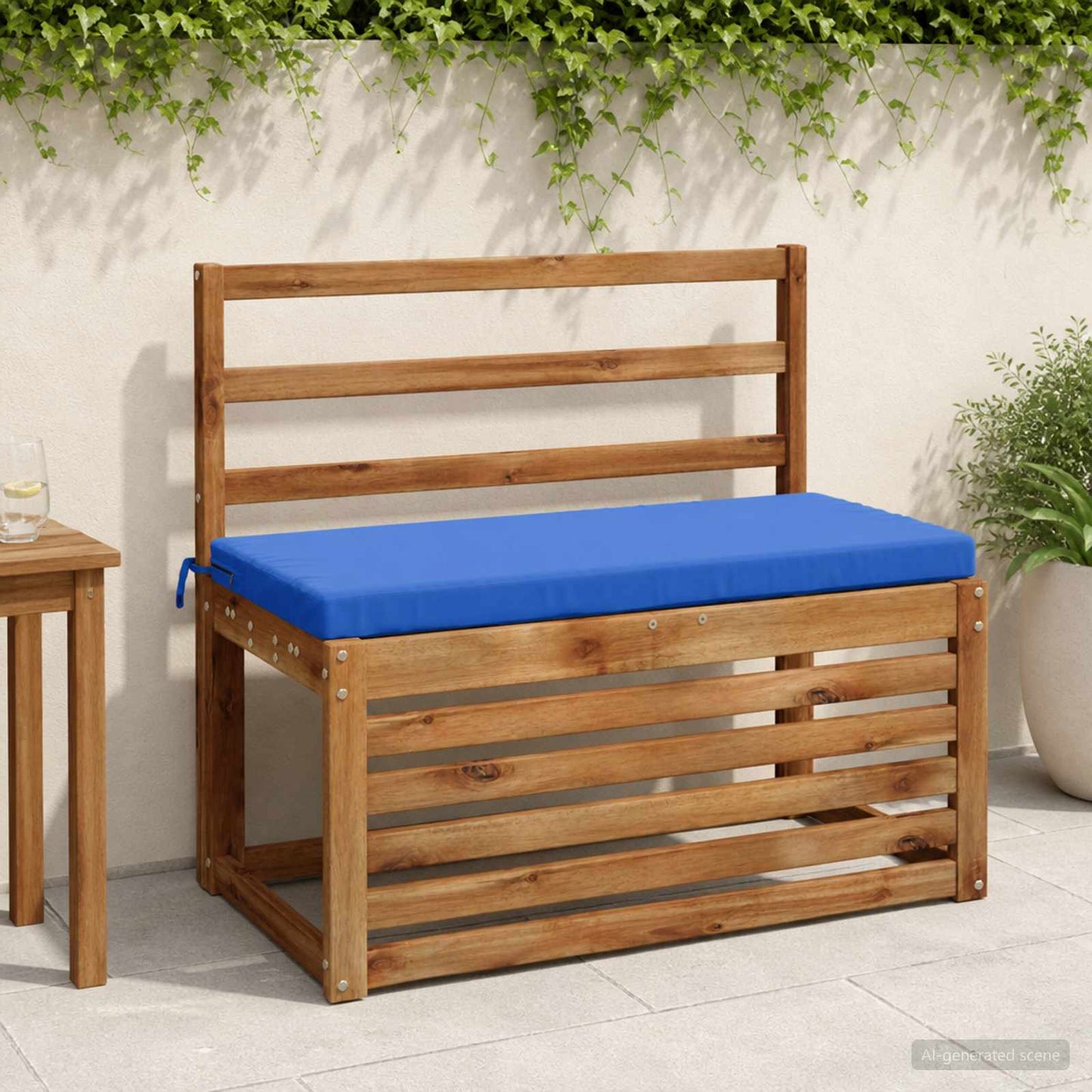 vidaXL 2-Piece Bench Cushions SOEST 2 pcs 100% Polyester Royal Blue