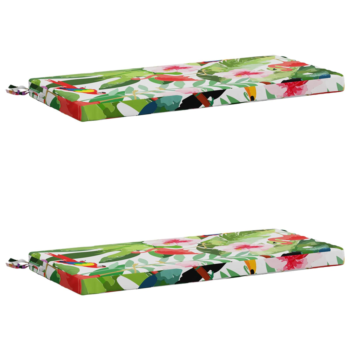 vidaXL 2-Piece Bench Cushions SOEST 2 pcs 100% Polyester Multicolour