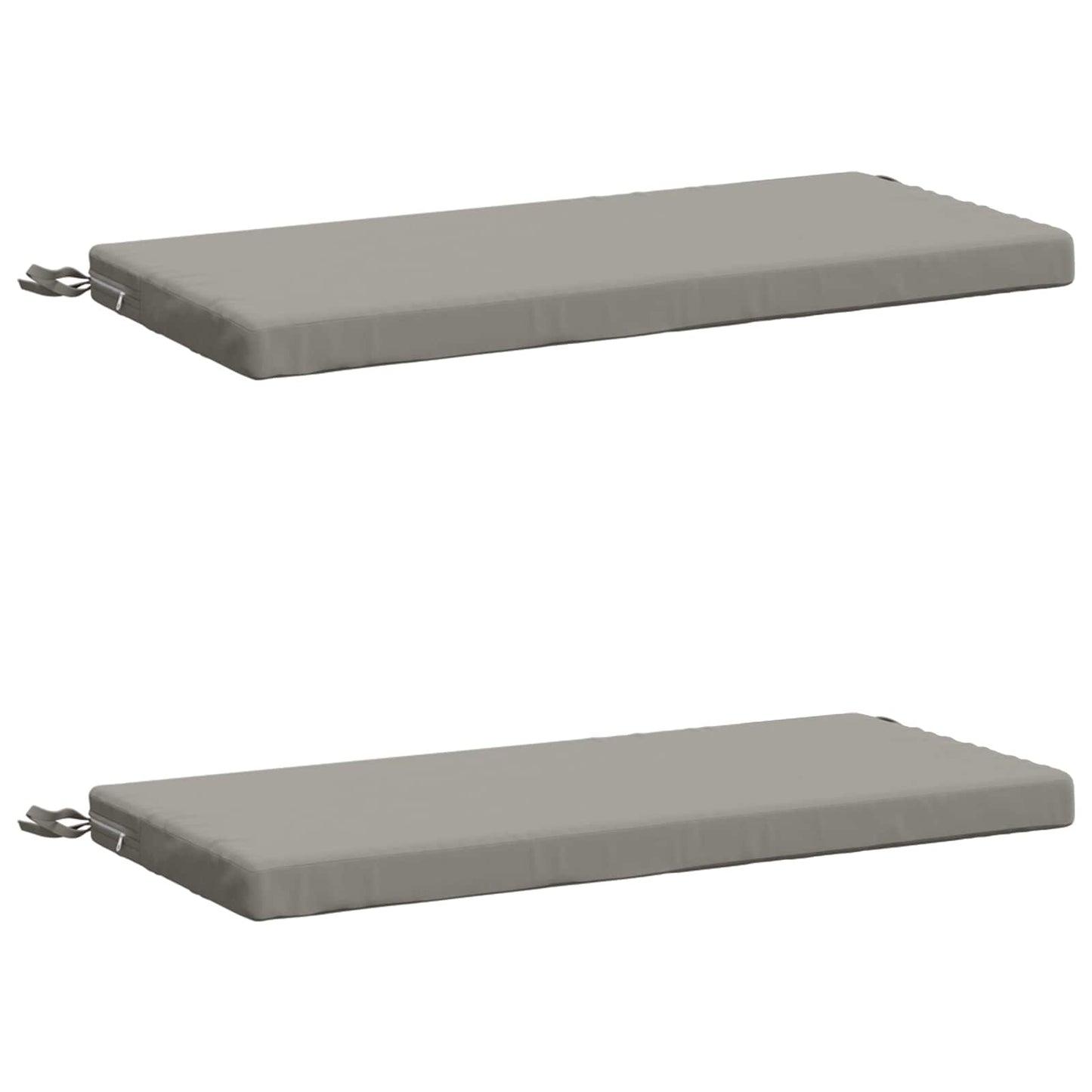 vidaXL 2-Piece Bench Cushions SOEST 2 pcs 100% Polyester Grey