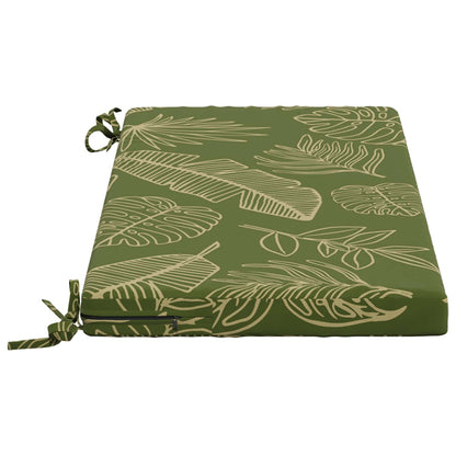 vidaXL Bench Cushion SOEST 100% Polyester Leaf Design 60 x 40 x 5 cm