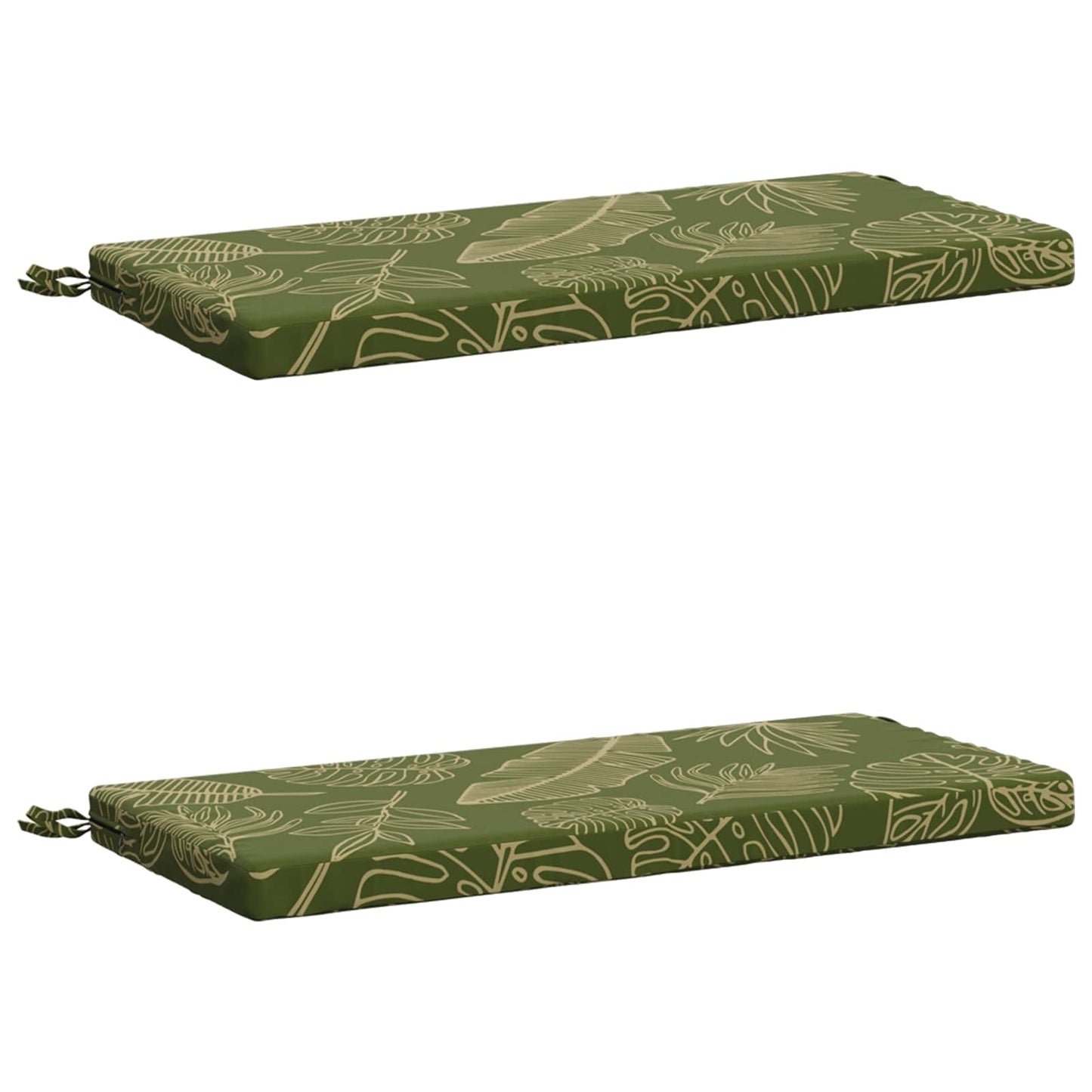 vidaXL 2-Piece Bench Cushions SOEST 2 pcs 100% Polyester Leaf Design
