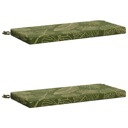 vidaXL 2-Piece Bench Cushions SOEST 2 pcs 100% Polyester Leaf Design