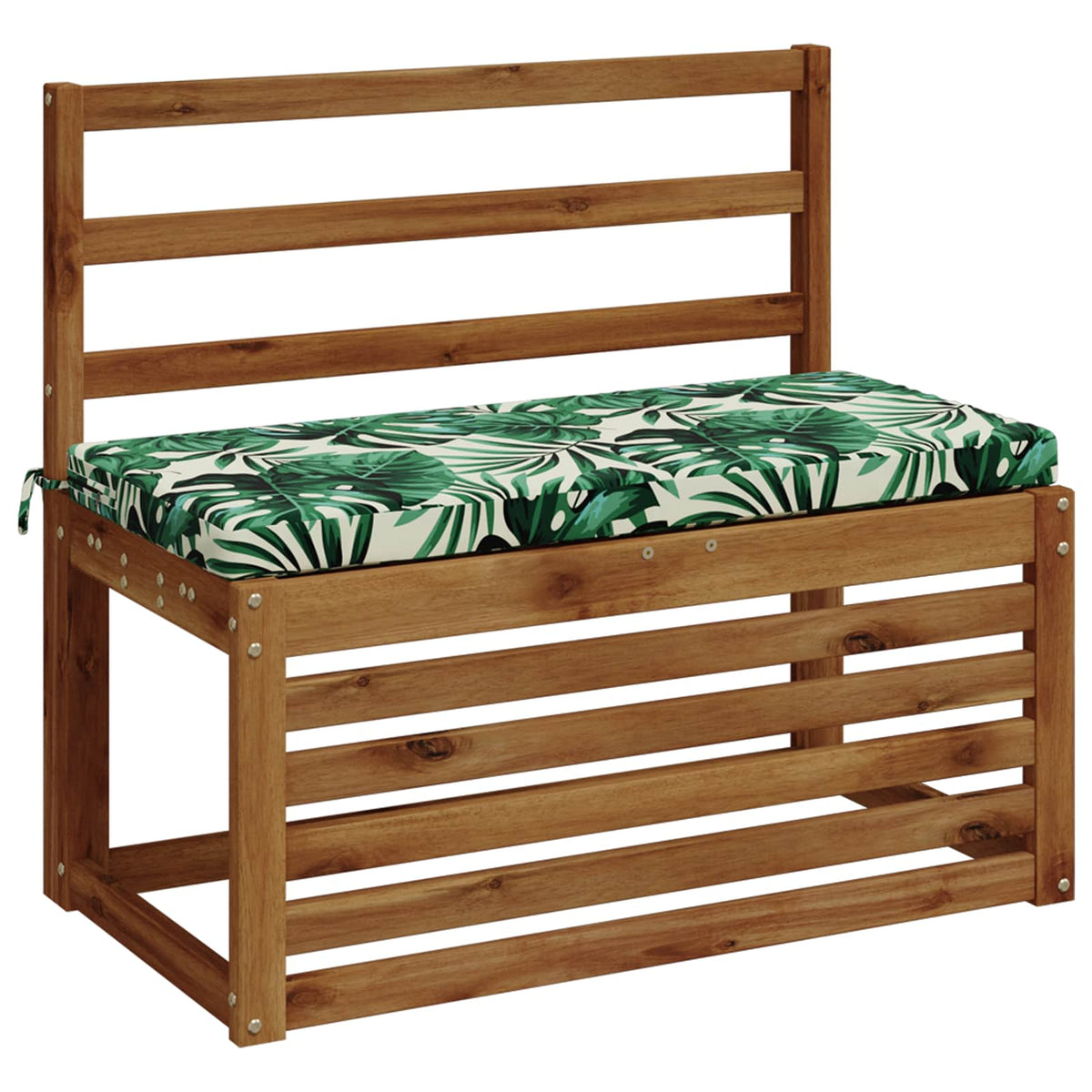 vidaXL Bench Cushion SOEST 100% Polyester Leaf Pattern 60 x 40 x 5 cm