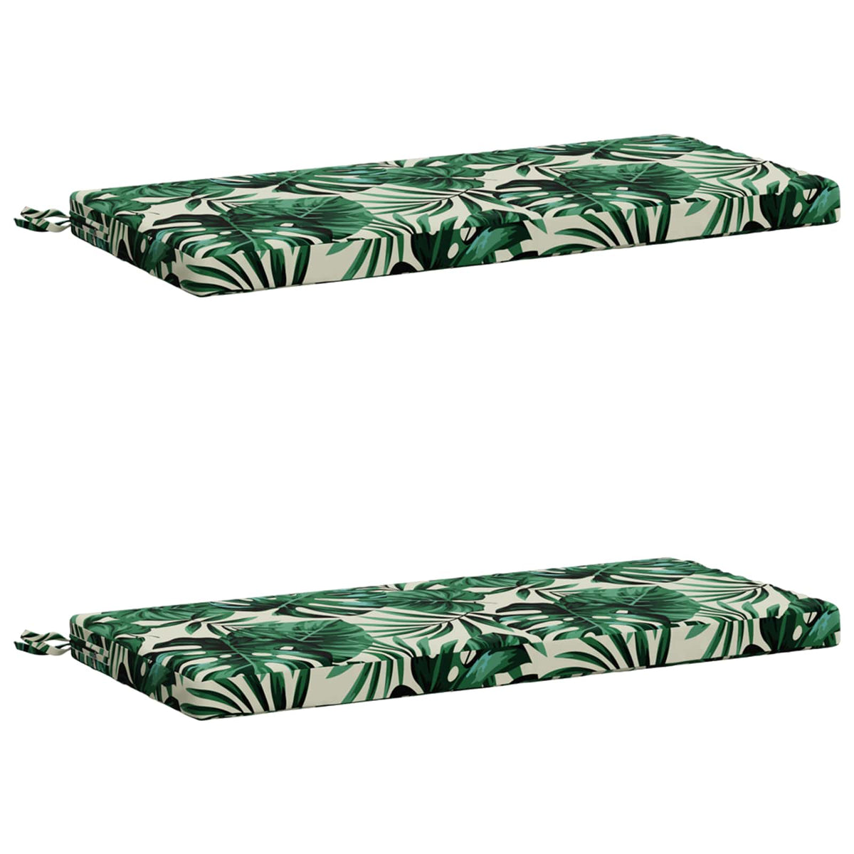 vidaXL 2-Piece Bench Cushions SOEST 2 pcs 100% Polyester Leaf Pattern