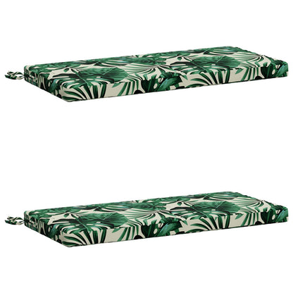 vidaXL 2-Piece Bench Cushions SOEST 2 pcs 100% Polyester Leaf Pattern