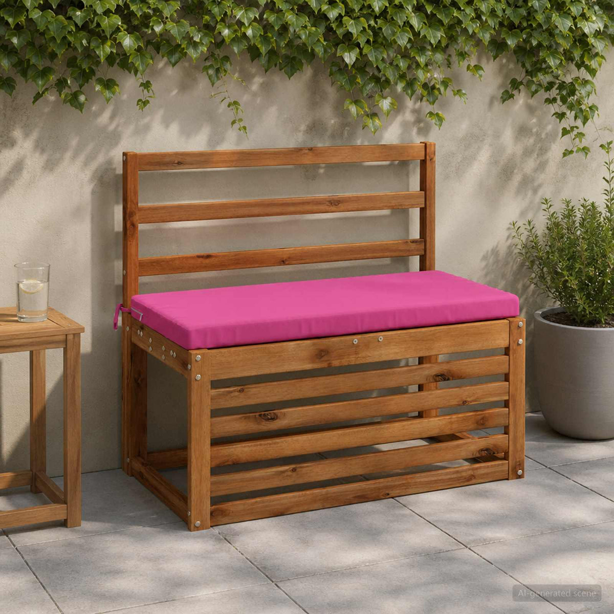 vidaXL Bench Cushion SOEST 100% Polyester Pink 60 x 40 x 5 cm