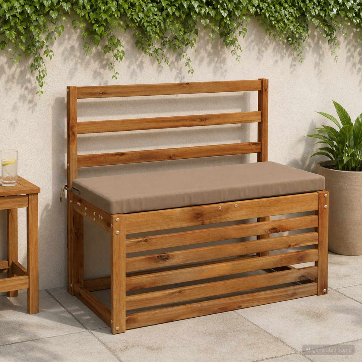 vidaXL Bench Cushion SOEST 100% Polyester Taupe 60 x 40 x 5 cm