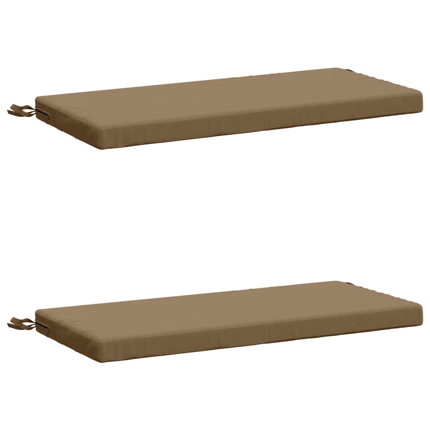 vidaXL 2-Piece Bench Cushions SOEST 2 pcs 100% Polyester Taupe