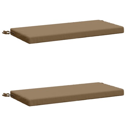 vidaXL 2-Piece Bench Cushions SOEST 2 pcs 100% Polyester Taupe