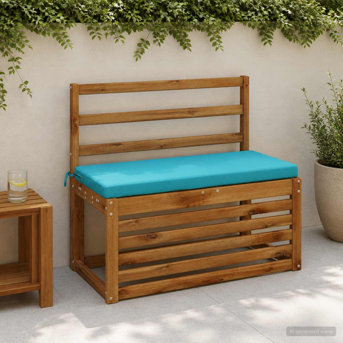 vidaXL 2-Piece Bench Cushions SOEST 2 pcs 100% Polyester Turquoise