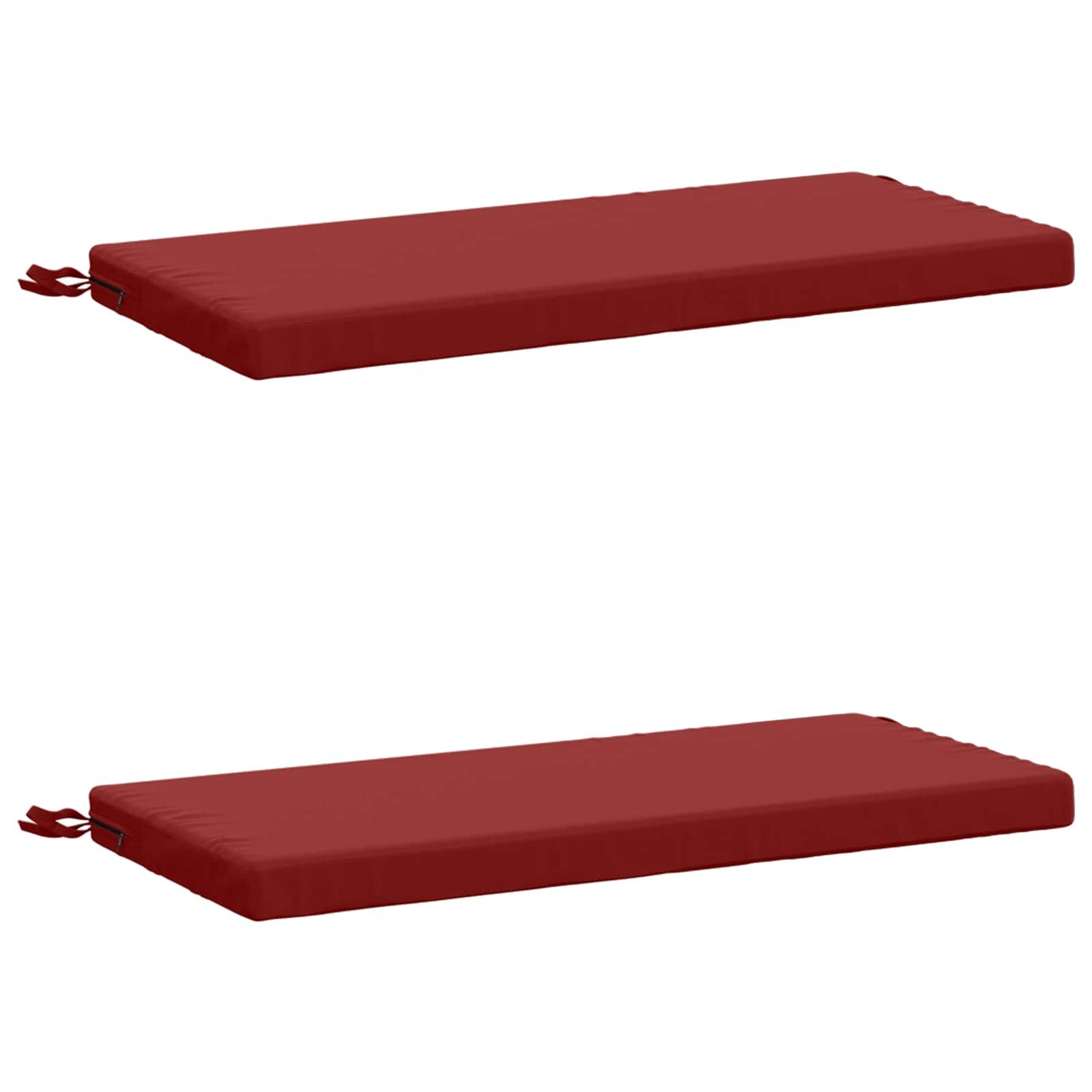 vidaXL 2-Piece Bench Cushions SOEST 2 pcs 100% Polyester Wine Red