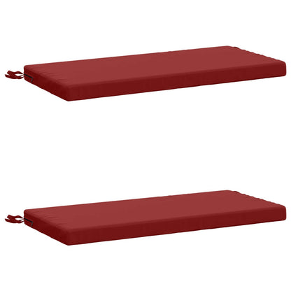 vidaXL 2-Piece Bench Cushions SOEST 2 pcs 100% Polyester Wine Red