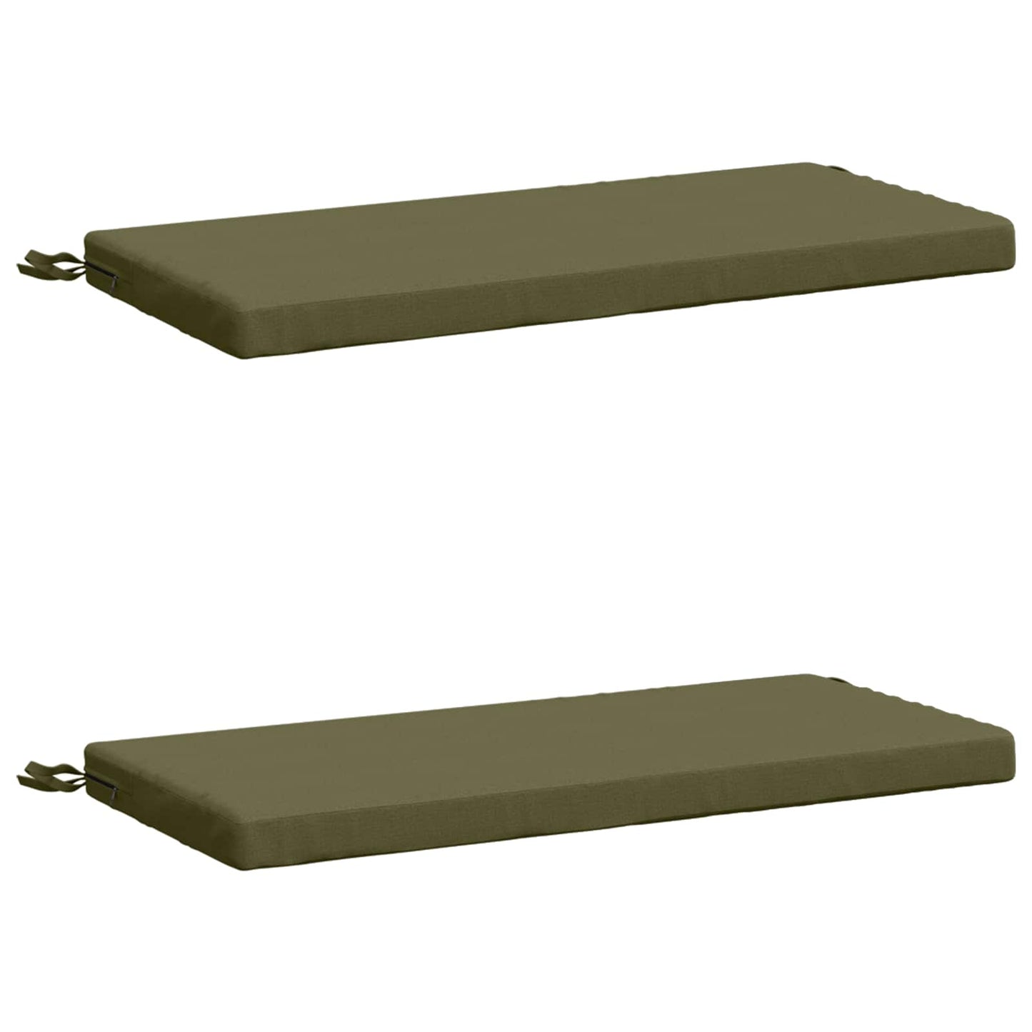 vidaXL 2-Piece Bench Cushions SOEST 2 pcs 100% Polyester Olive Green