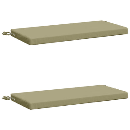 vidaXL 2-Piece Bench Cushions SOEST 2 pcs 100% Polyester Light Green