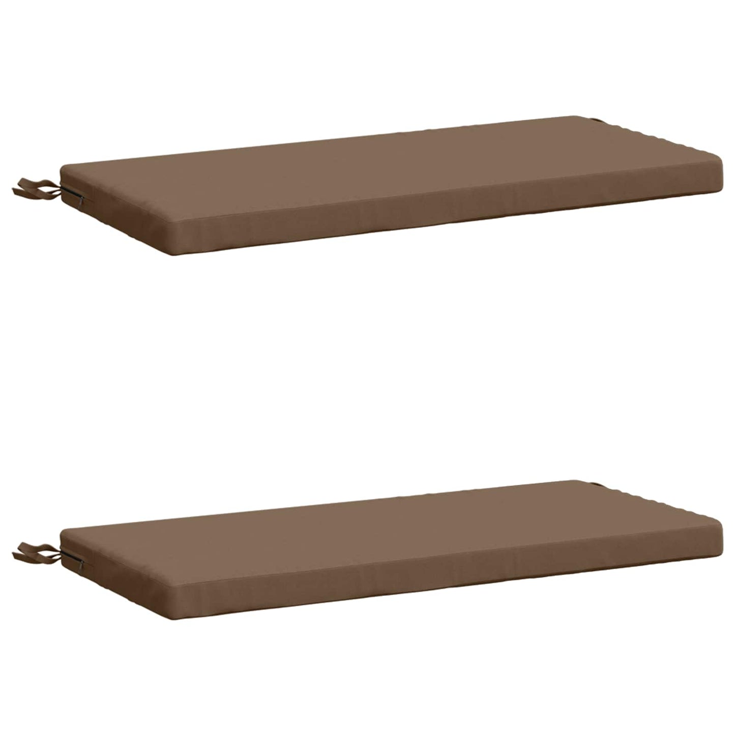 vidaXL 2-Piece Bench Cushions SOEST 2 pcs 100% Polyester Taupe