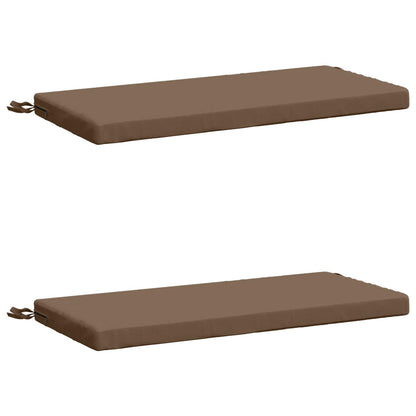 vidaXL 2-Piece Bench Cushions SOEST 2 pcs 100% Polyester Taupe