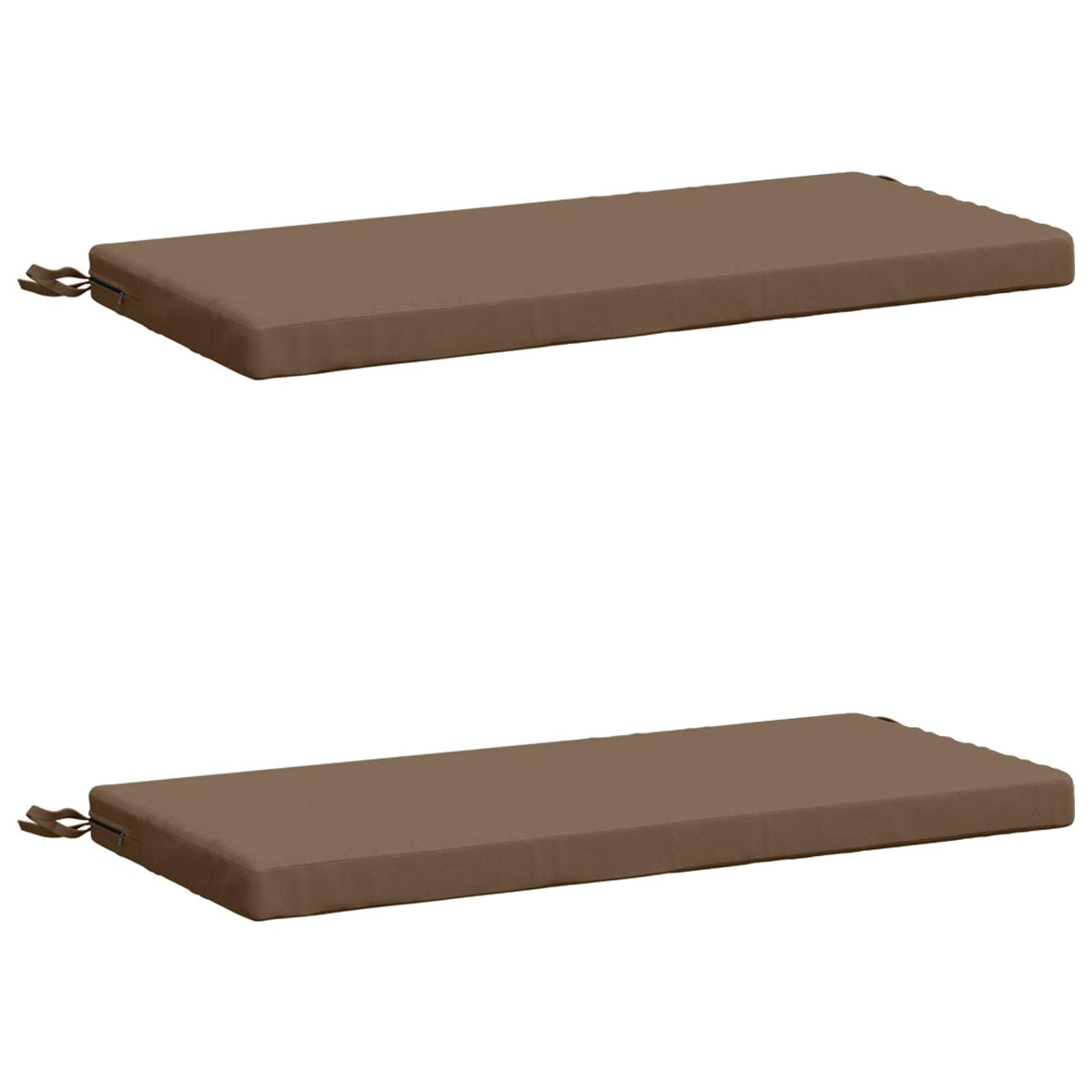 vidaXL Bench Cushions SOEST 2 pcs 100% Polyester Taupe 80 x 40 x 5 cm