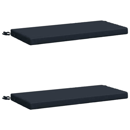 vidaXL Bench Cushions SOEST 2 pcs 100% Polyester Dark Blue
