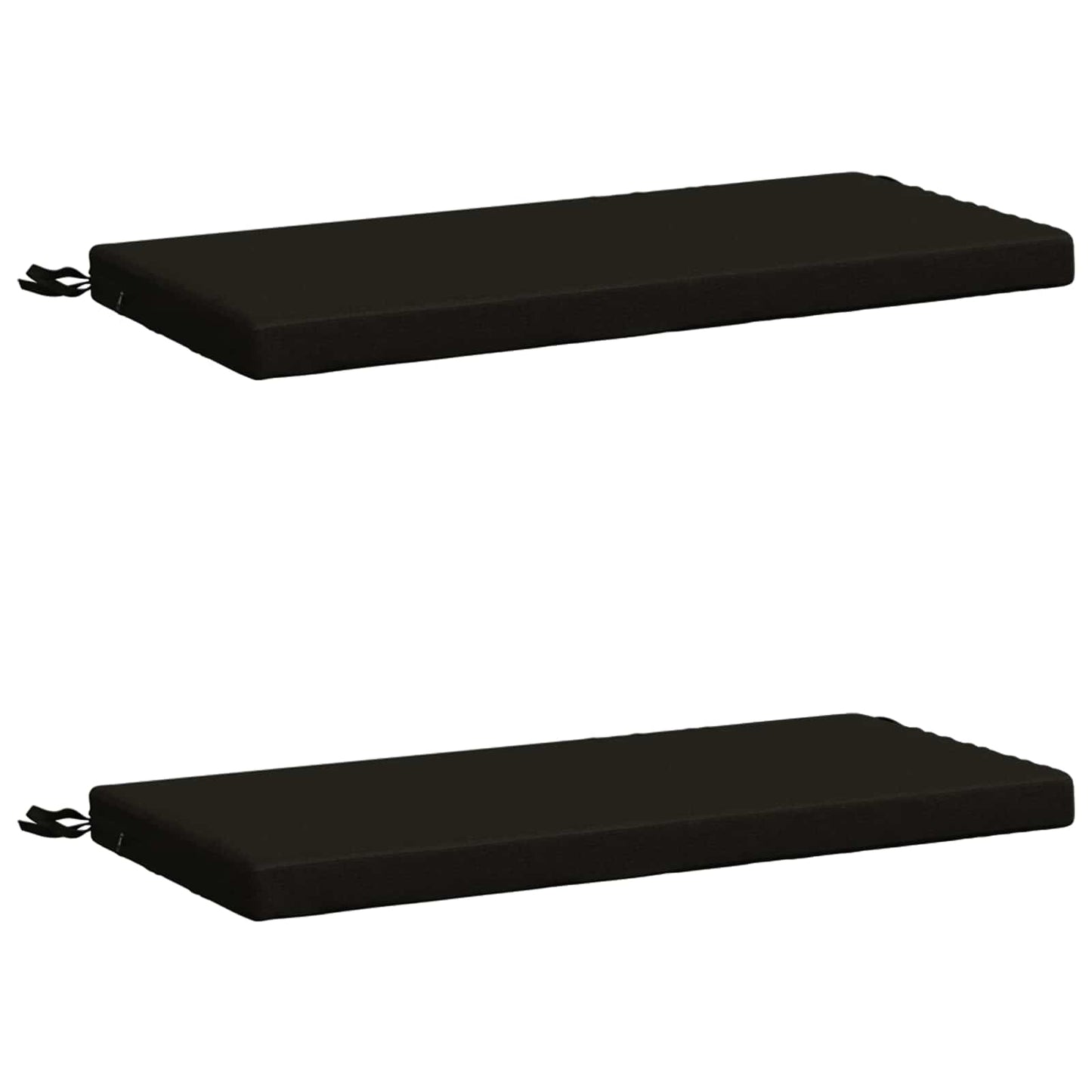 vidaXL 2-Piece Bench Cushions SOEST 2 pcs 100% Polyester Black