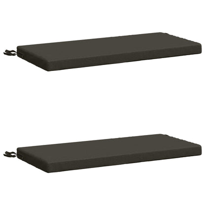 vidaXL 2-Piece Bench Cushions SOEST 2 pcs 100% Polyester Anthracite