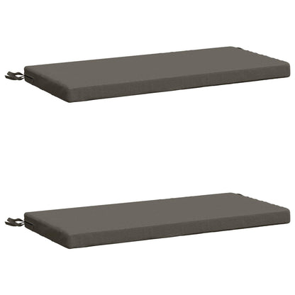 vidaXL 2-Piece Bench Cushions SOEST 2 pcs 100% Polyester Grey
