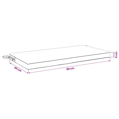 vidaXL Bench Cushion SOEST 100% Polyester Cream 80 x 40 x 5 cm